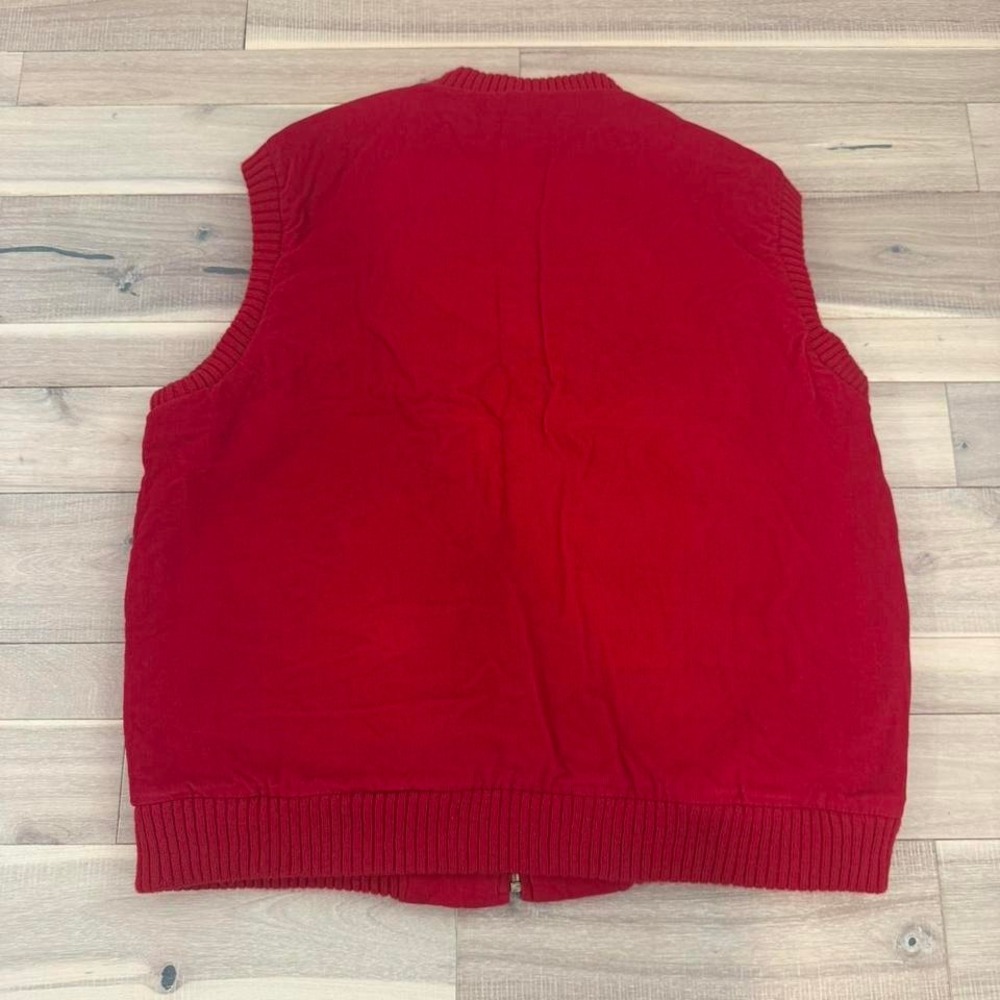 St. John's Bay Red corduroy vest with pockets and zipper, Size XL #cords #gilet - Picture 7 of 7